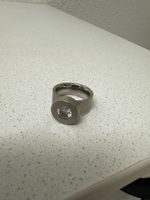 Edler Edelstahlring mit Zirkonia Gr. 56