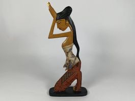 Statuette artisanale indonésienne de 17 x 6.5 x 40 cm