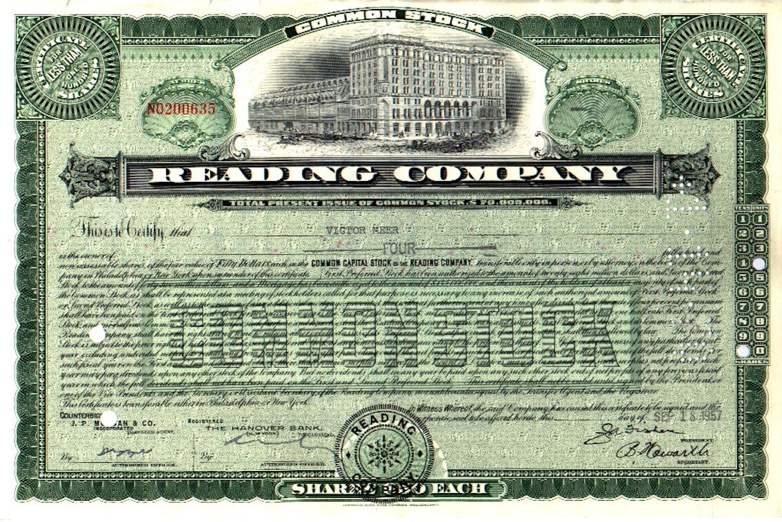 Dokumente: Reading Company - 1957 – Gebraucht aus Solothurn von Sgasche