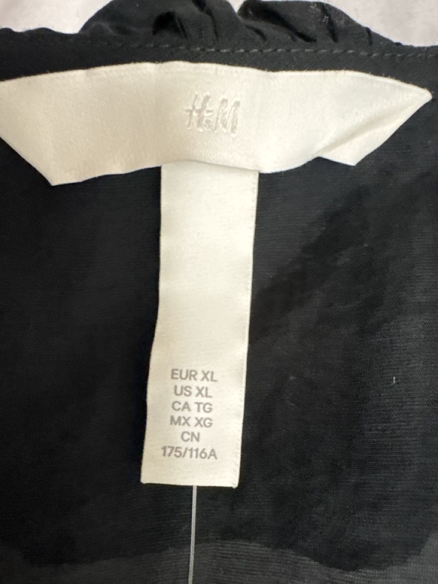 H&M Blusen: Schwarze Rüschenbluse mit Bindeband, Gr. XL – Neu und originalverpackt aus Cham von matap1 3