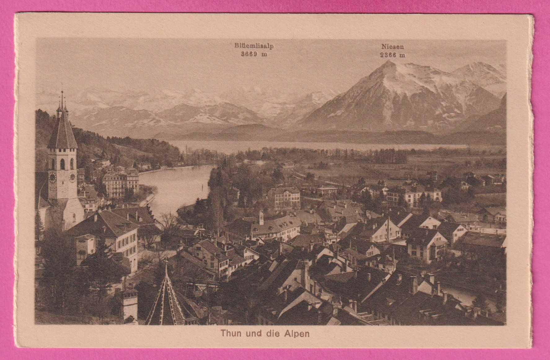 Cartes postales: Thun und die Alpen – D'occasion à Einsiedeln par dillie