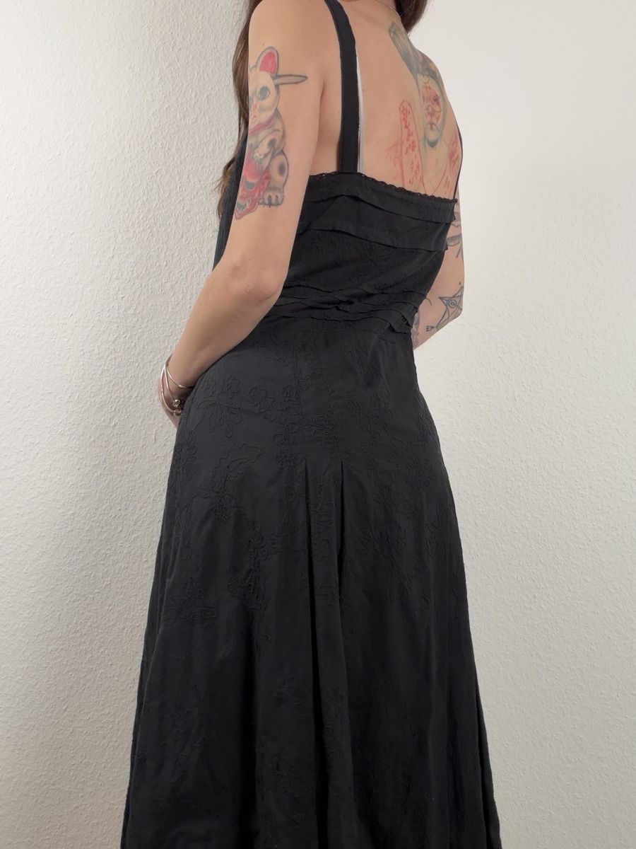 Vestiti: black summer cotton midi dress  – Usato da Knonau venduto da Grapesvintage 2