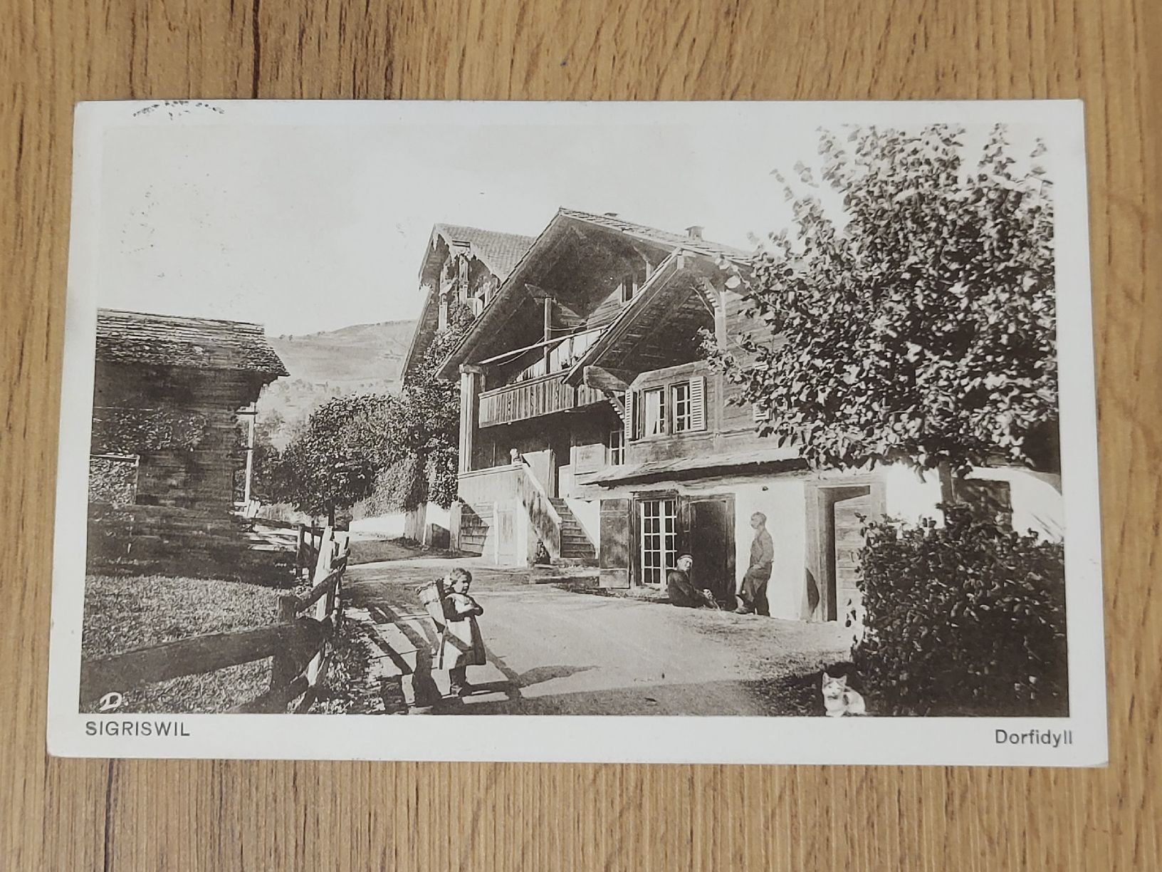 Cartoline postali: Ansichtskarte Sigriswil 11. August 1919 Dorfidy II – Usato da Allschwil venduto da Uhrenbinz