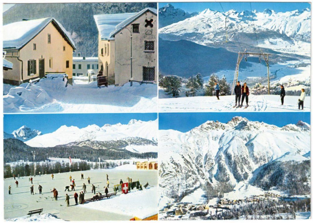 Cartoline postali: Pontresina - 4 Bild AK – Usato da Binningen venduto da Mountainrider