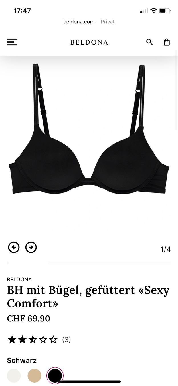 Beldona Altra biancheria intima: Vier basic BH‘s der Marke Beldona – Usato da Luzern venduto da i-love-guacamole 3