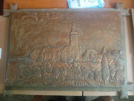 Relief Odenheim Kupfer mit Patina Antik Dekoration