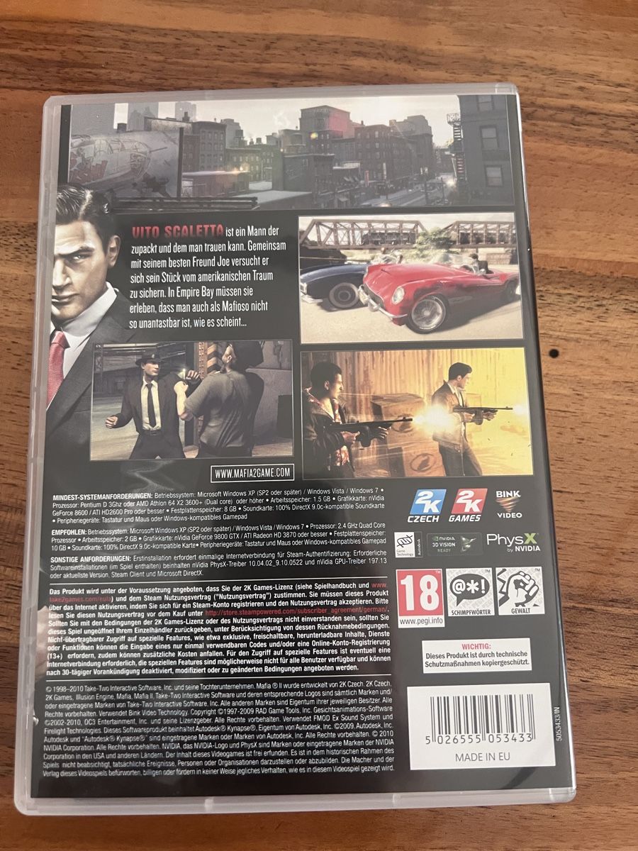 Giochi: Mafia II - PC DVD-ROM – Usato da Fällanden venduto da raf-wpf 1