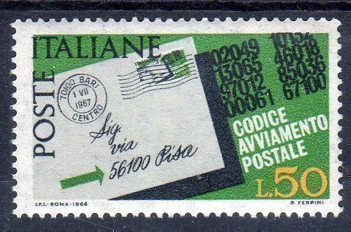 Alle Briefmarken: ITALIEN EINFÜRHUNG DER POSTLEITZAHL** POSTFRISCH ** - G29 – Gebraucht aus Losone von EM2019