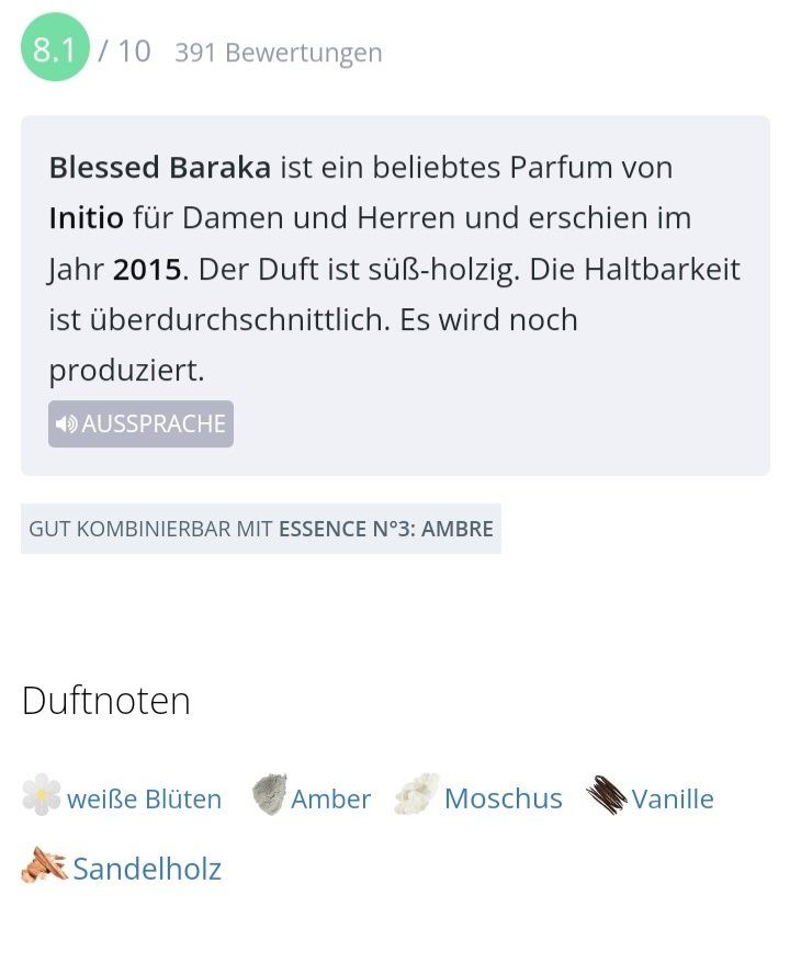 Initio Profumi & Eau de Toilette: 5 ml INITIO BLESSED BARAKA EDP ABFÜLLUNG – Nuovo (secondo la descrizione) da St. Gallen venduto da CaliSunshine 3