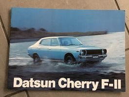 Datsun Cherry F-II Verkaufsprospekt französisch 12 S. 9.1977