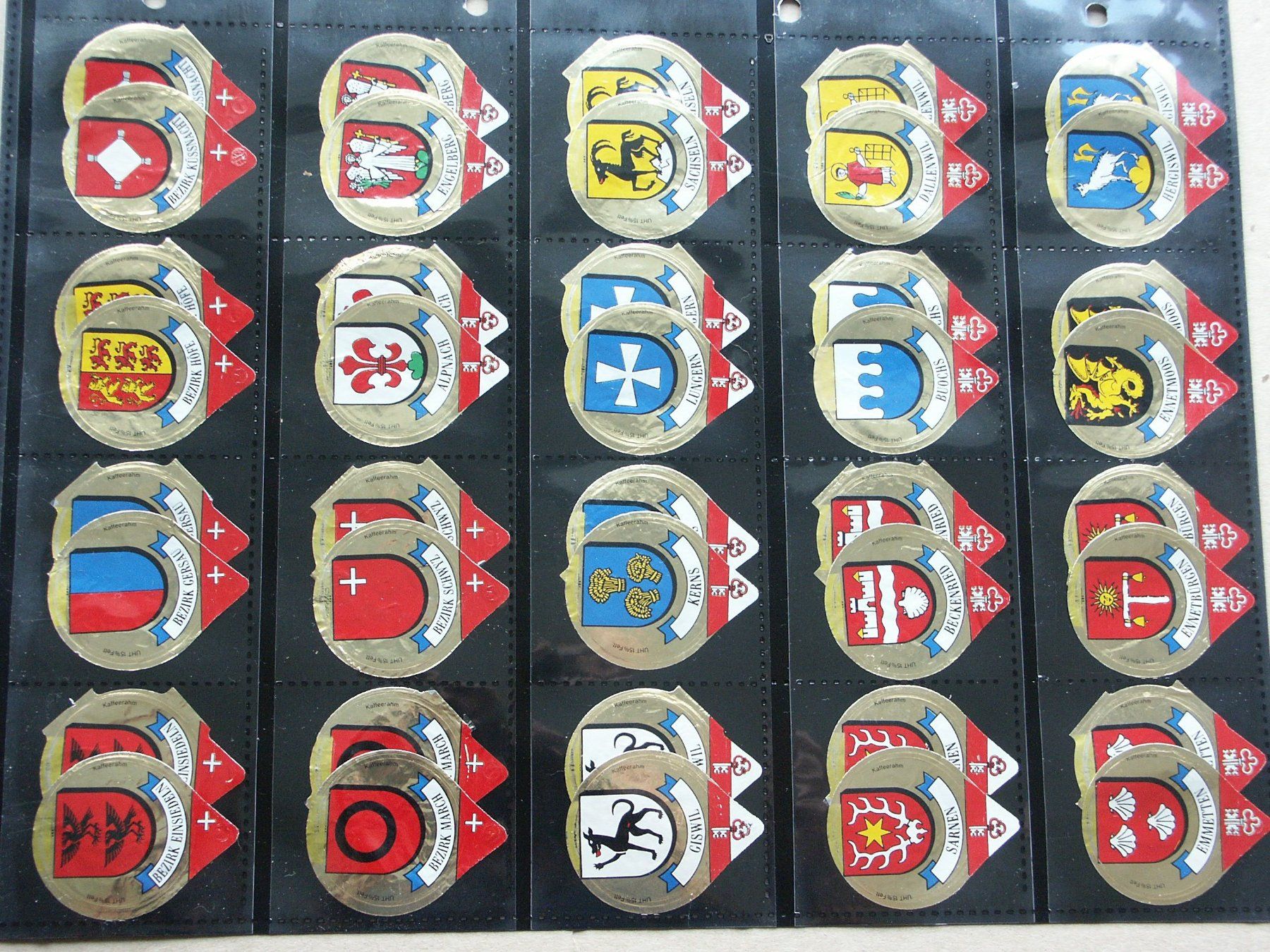 Kaffeerahmdeckel: Serie  108 B     Zentralschweizer Wappen – Gebraucht aus Niederglatt ZH von herzblatt5449 1