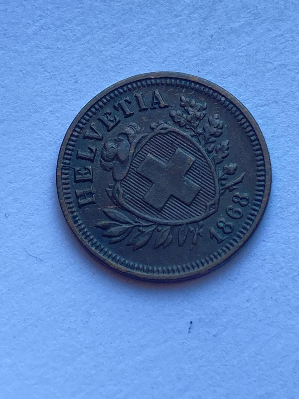 Alle Münzen: Schweiz 1 Rappen 1868 – Gebraucht aus Muralto von manueldisaba01 3