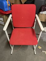 Red Fabric Armchair Finnish Design