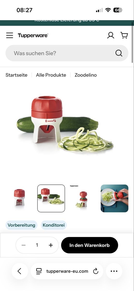 Elettrodomestici da cucina: Tupperware Zoodelino Spiralschneider, Gemüsespaghetti! – Nuovo (secondo la descrizione) da Gerlafingen venduto da Claudia24 3