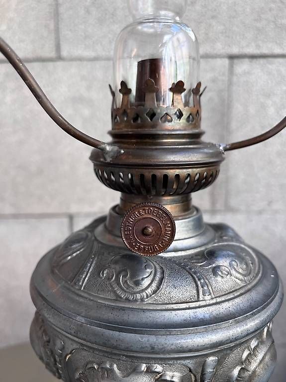 Lampade: Schöne Petrollampe um 1900 – Usato da Zollikofen venduto da Maxmaria 3