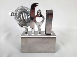 Cocktail-Set, 4-teilig mit Halterung