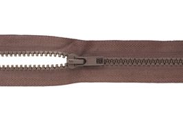 Reissverschluss Jacken 65 cm braun nähen schließen