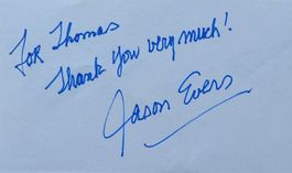 Jason Evers (1922-2005) Schauspieler - sign. Karte