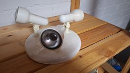 3er-Deckenstrahler Vintage Retro 70er Jahre Lampe weiss