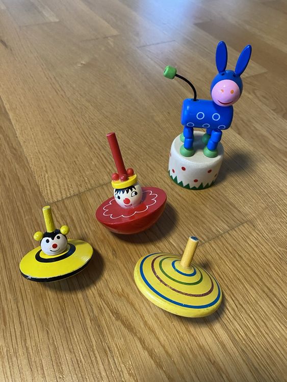 Melody Jane Puppenhaus Holz Kreisel – Altmodisches Spielzeug Im 1:12 Maßstab – Kinderzimmer Deko