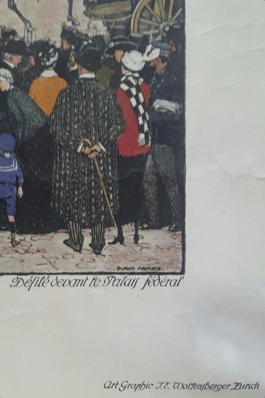 Grafica & Litografie: Alte Lithographie "Défilé devant le pala – Usato da Grenchen venduto da Schlussliecht 3