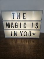 Light Box LED Deko Leuchtbox mit Buchstaben komplett wie Neu