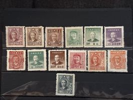Timbres chinois collection lot valeur faciale 1500