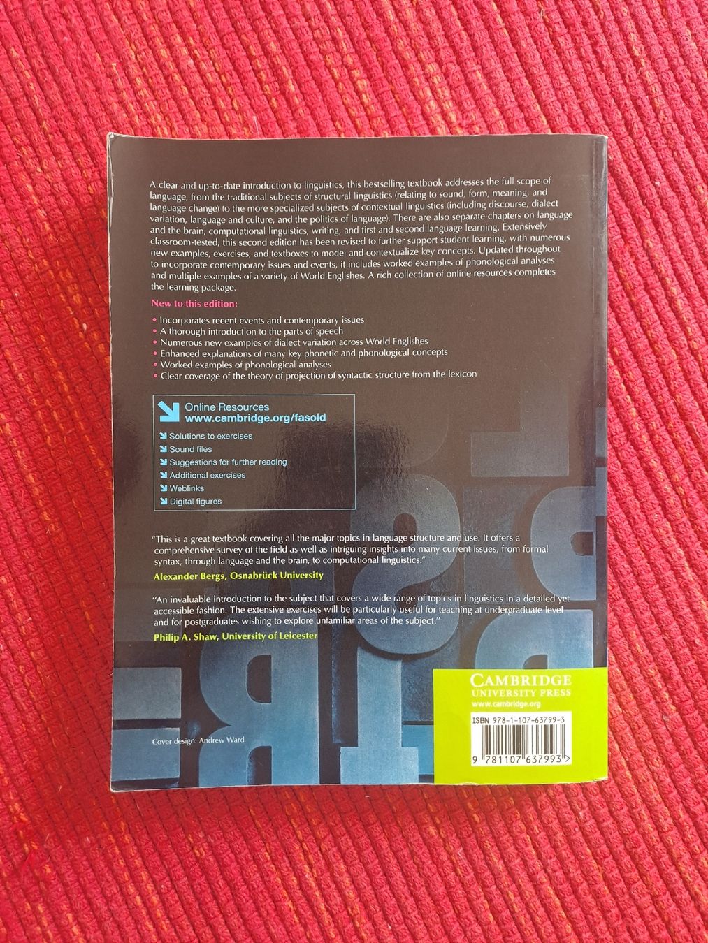 Libri: An Introduction to Language and Linguistics Buch Englisch – Usato da Zürich venduto da jun_vh8f 1