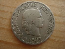 (S1) 5 Rappen 1893