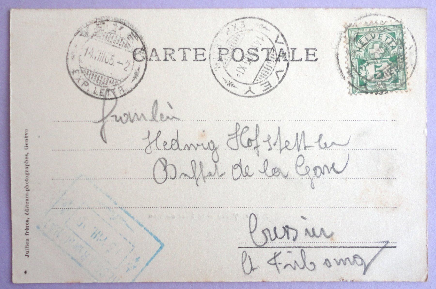 Cartoline postali: Vevey et la Dent du Midi – Difettoso da Fétigny venduto da Billy2miny 1