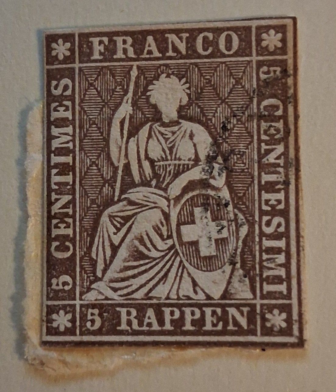 Tutti i francobolli: Strubel 5 Rappen (Nr. 4) – Usato da Stalden (Sarnen) venduto da Salina_23