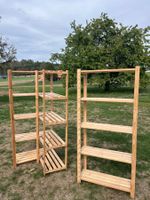 Keller Eckregal und Regal Holz