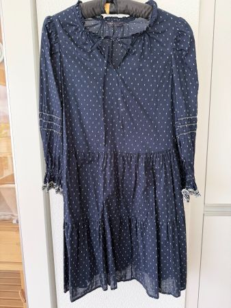 Kleid dunkelblau/weiss von M&S Collection, Grösse 42