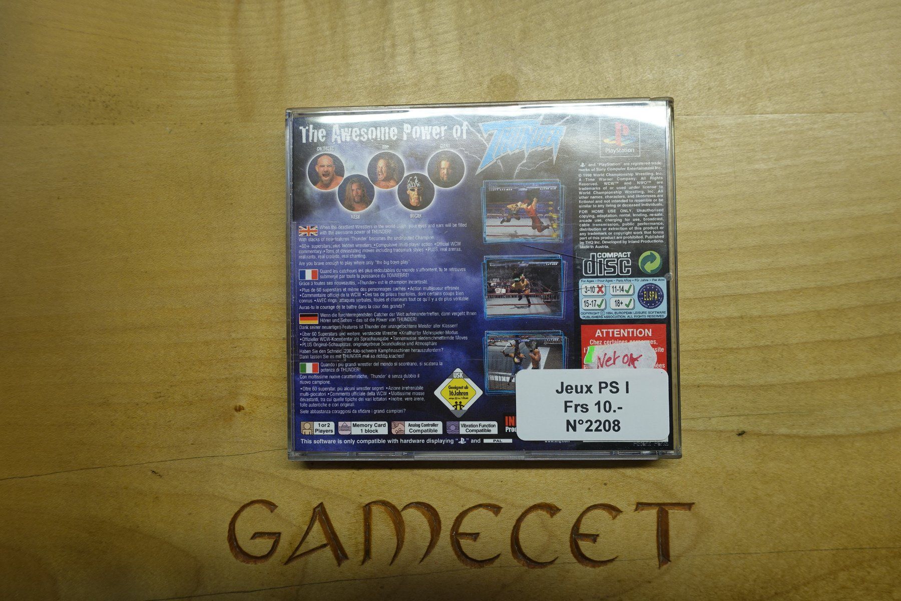 Sony Giochi: WCW/NWO Thunder – Usato da Steinach venduto da Gamecet 2