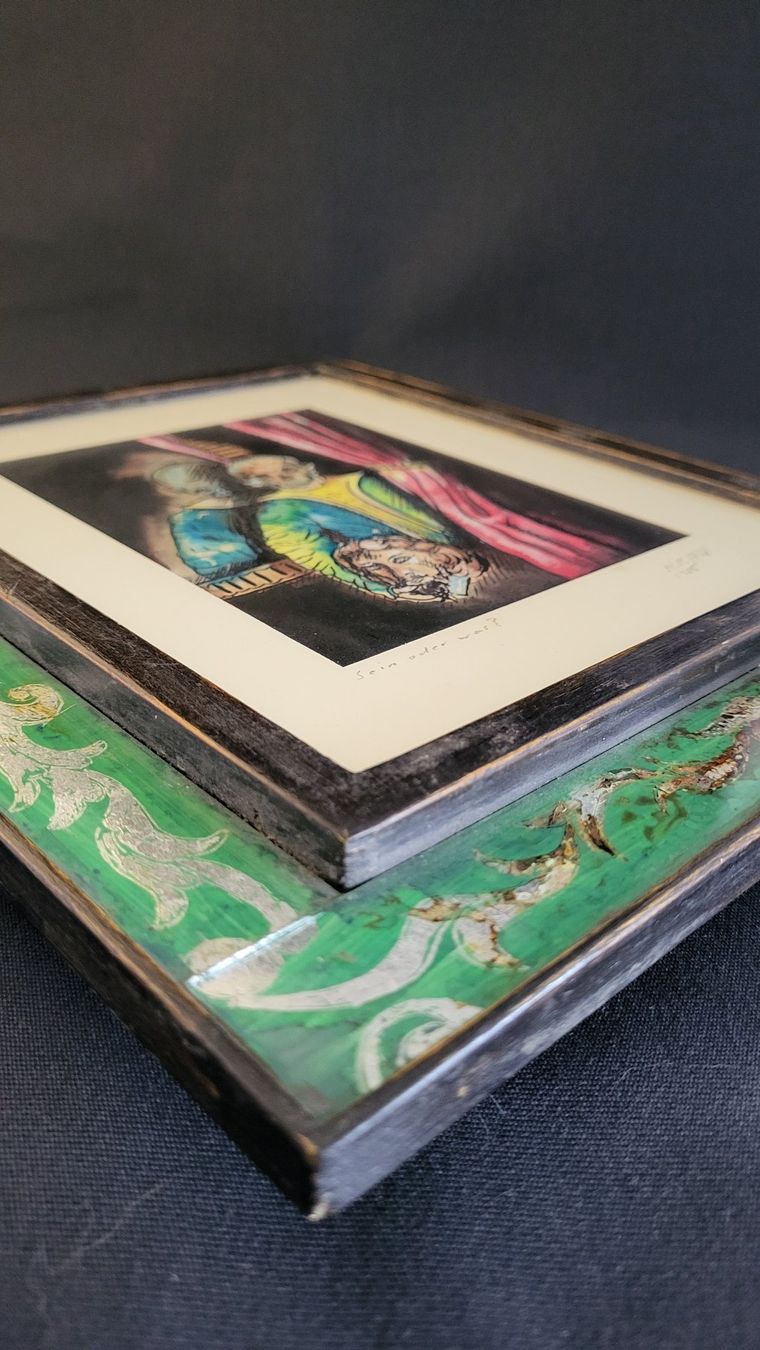 Dipinti: Original-Bild mit speziellem Rahmen, signiert – Usato da Basel venduto da spinne02 4