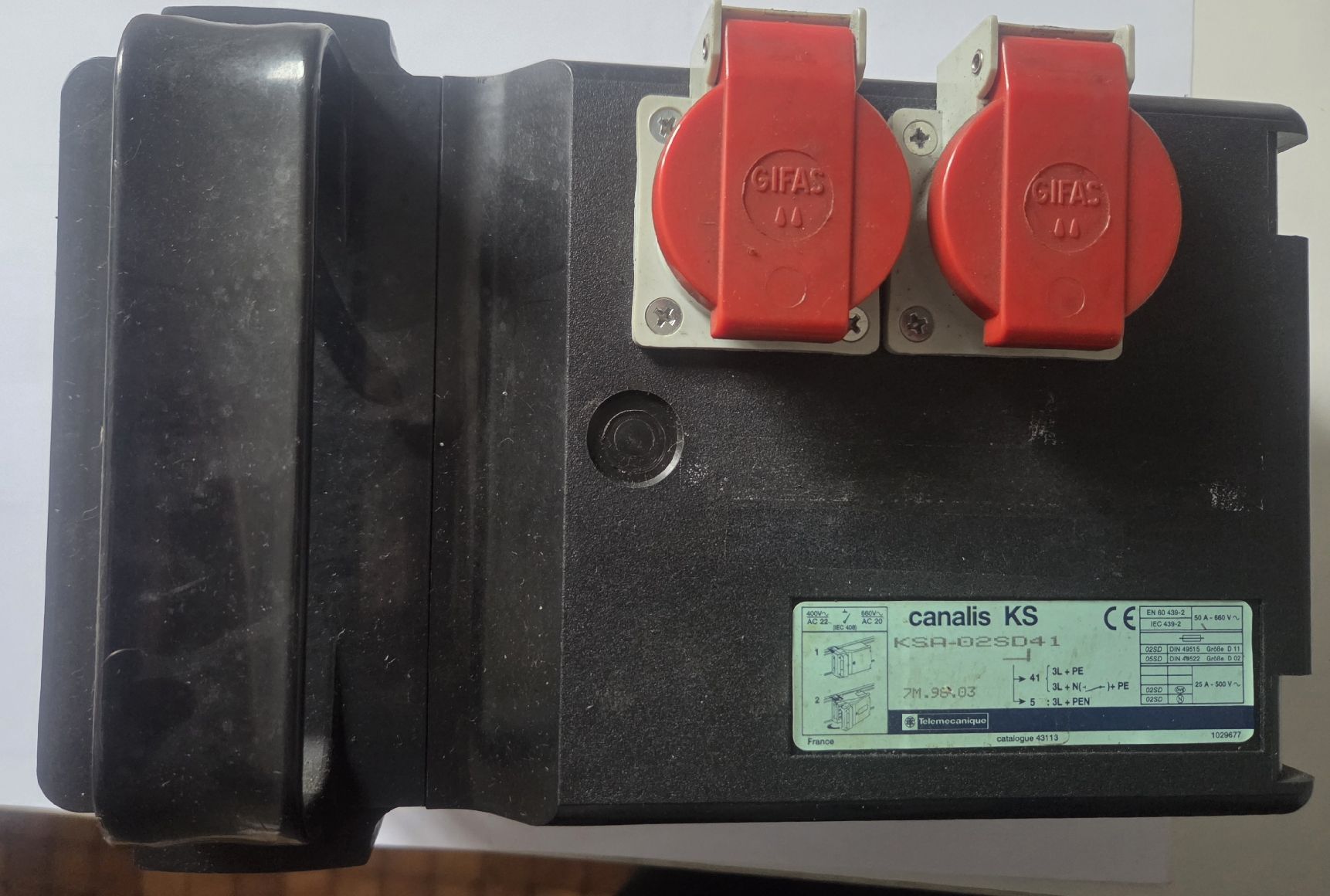 Alimentazione elettrica: Telemecanique CANALIS KS KSA-03SD41 – Usato da Quartino venduto da 123HOBIT