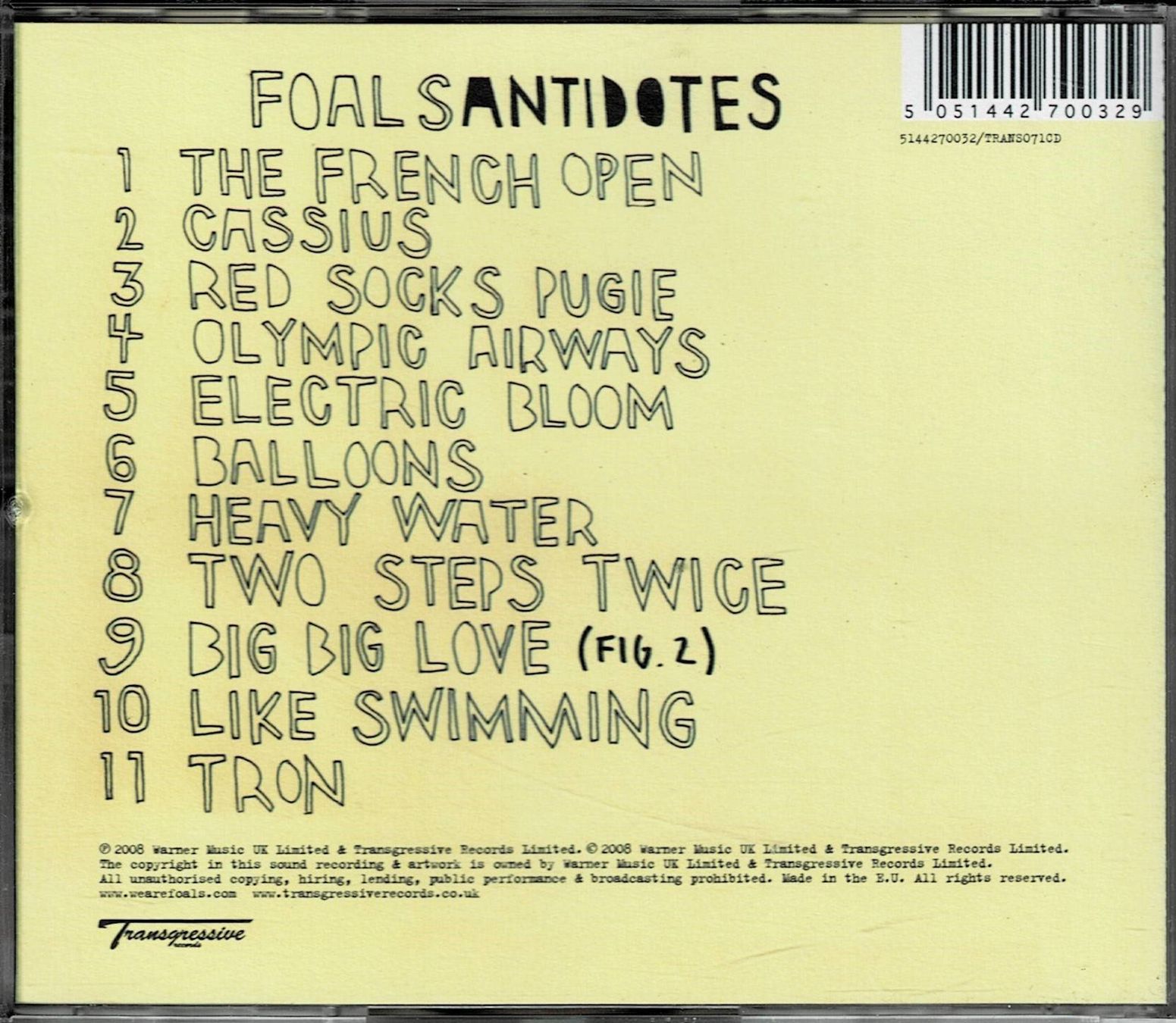 CD: Foals - Antidotes - UK-Indie-Rock – Usato da Rütihof venduto da Highwayjackie 1