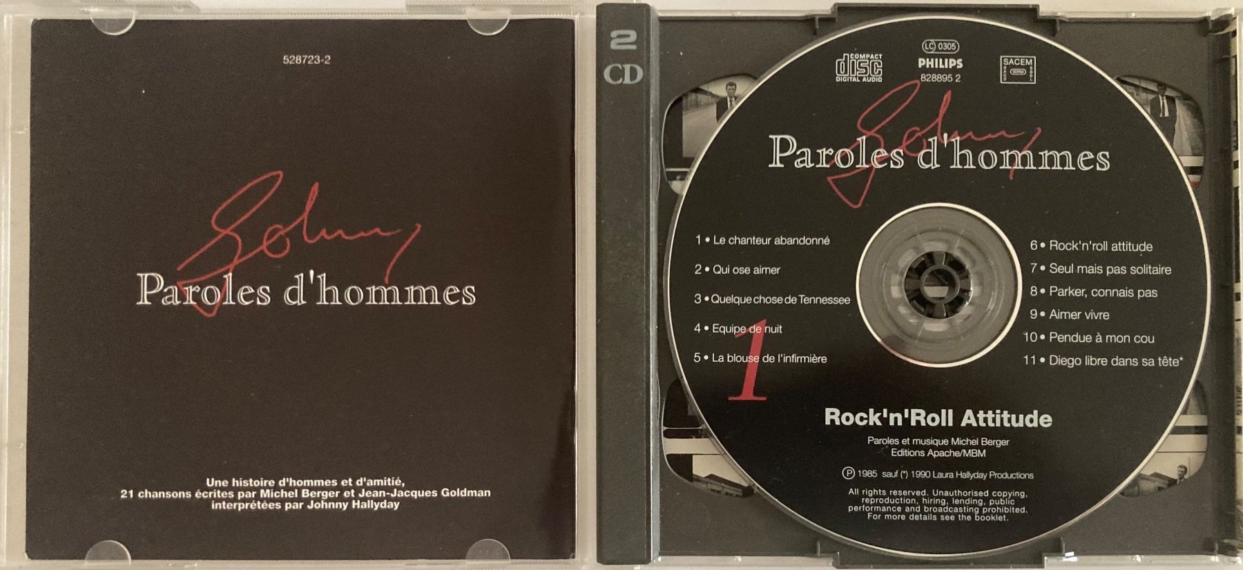 CDs: JOHNNY HALLYDAY - PAROLES D'HOMMES – Gebraucht aus Poliez-Pittet von Newtown-Records 2