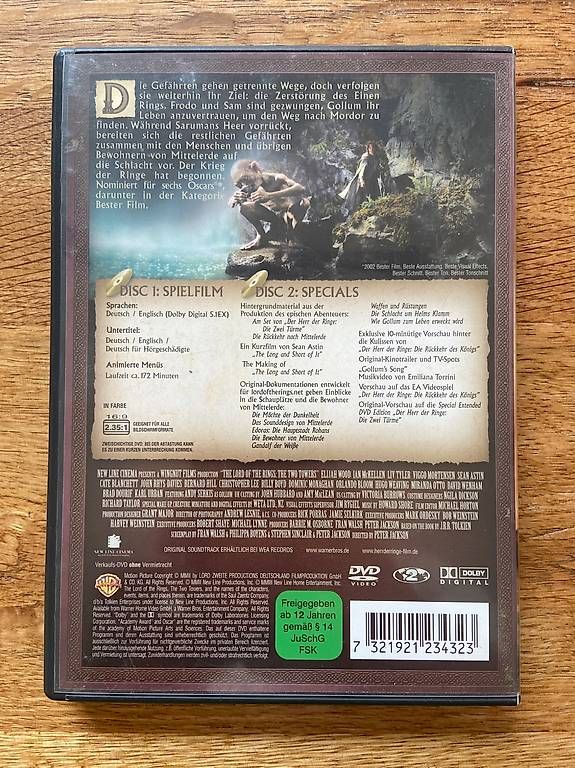 Tutti i DVDs: Herr der Ringe die zweit Türme – Usato da Zürich venduto da Sybille90 1