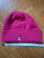 Strickmütze Pink mit Stickerei