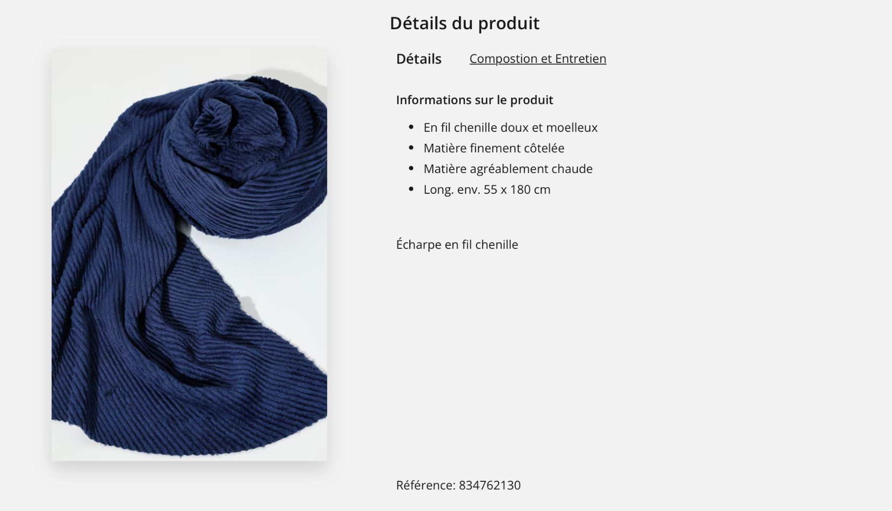 Foulard & Sciarpe: Écharpe fil chenille ulla popken – Nuovo (secondo la descrizione) da Peseux venduto da Volcan3