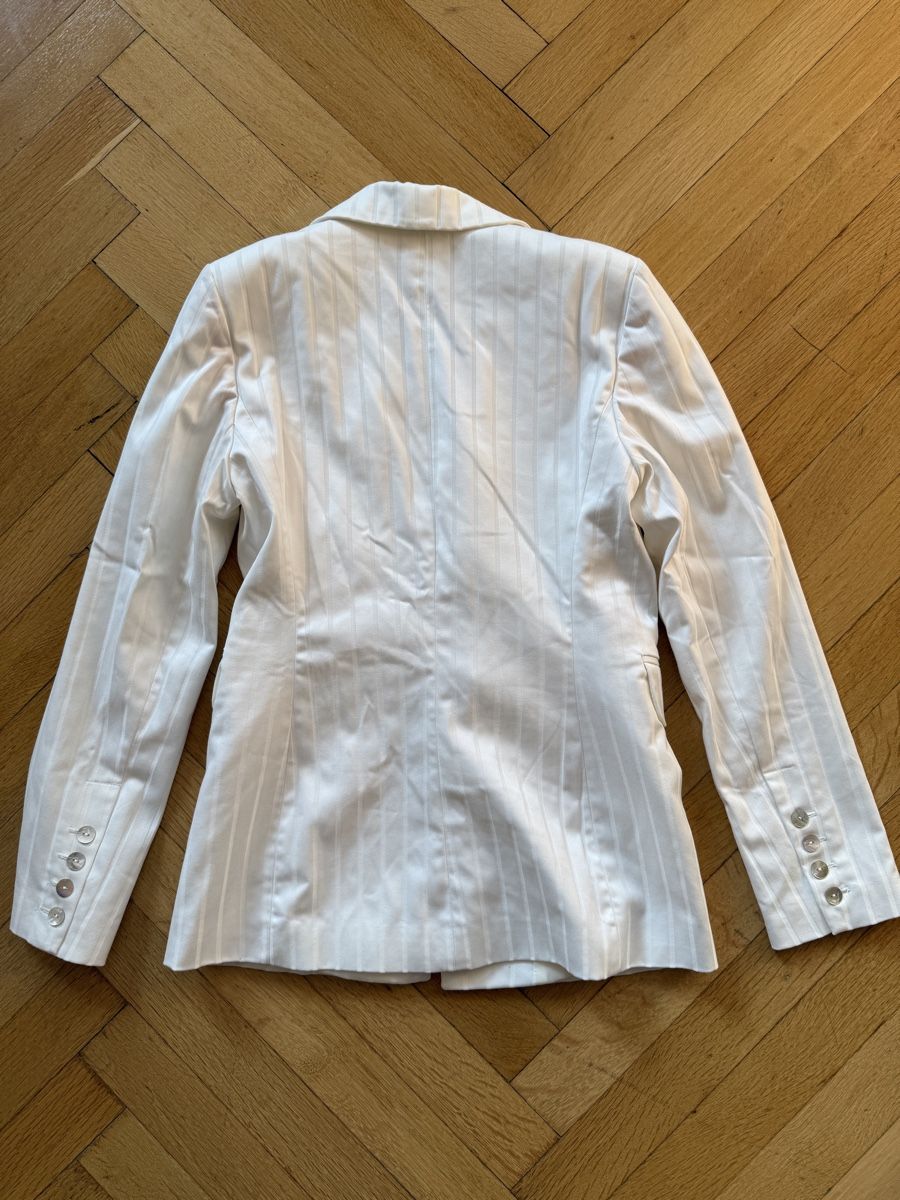 Jacken: Veste blanche de tailleur / blazer rayé Sinequanone T.38 – Gebraucht aus Lausanne von Stephaniesdressing 8