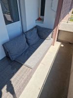 Balkon Lounge Sofa geflochten inkl. Kissen