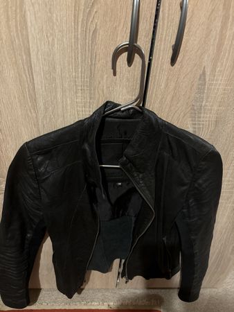 Lederjacke schwarz Grösse S