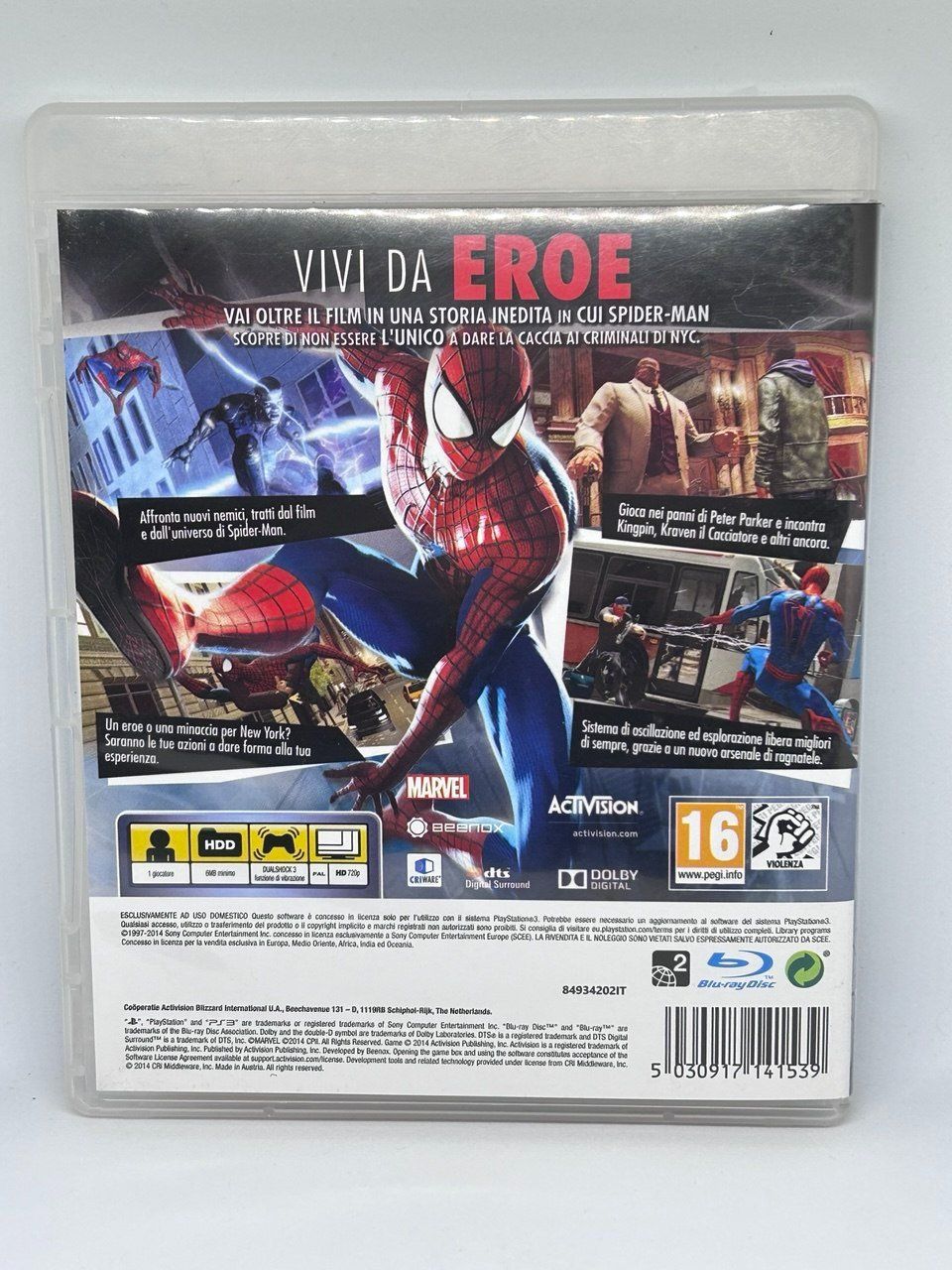 Sony Giochi: The Amazing Spider-Man 2 per PlayStation 3 – Usato da Giubiasco venduto da LorisVale 1
