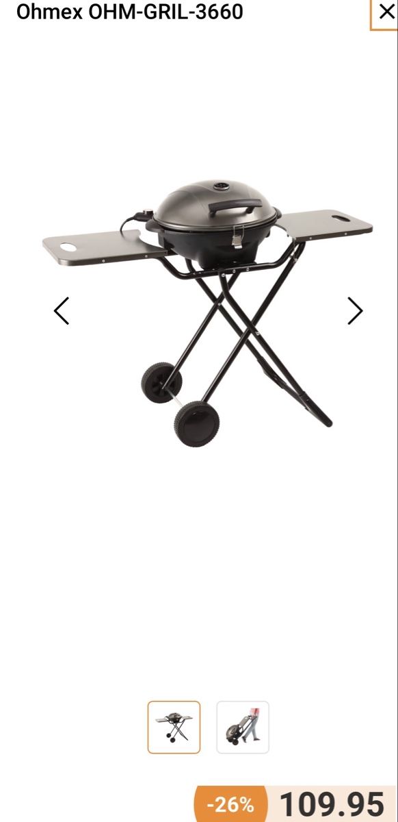 Grils: OhmeX OHM-GRIL-3660 Grill with Side Tables and Stand – D'occasion à Buchs ZH par Katia.K
