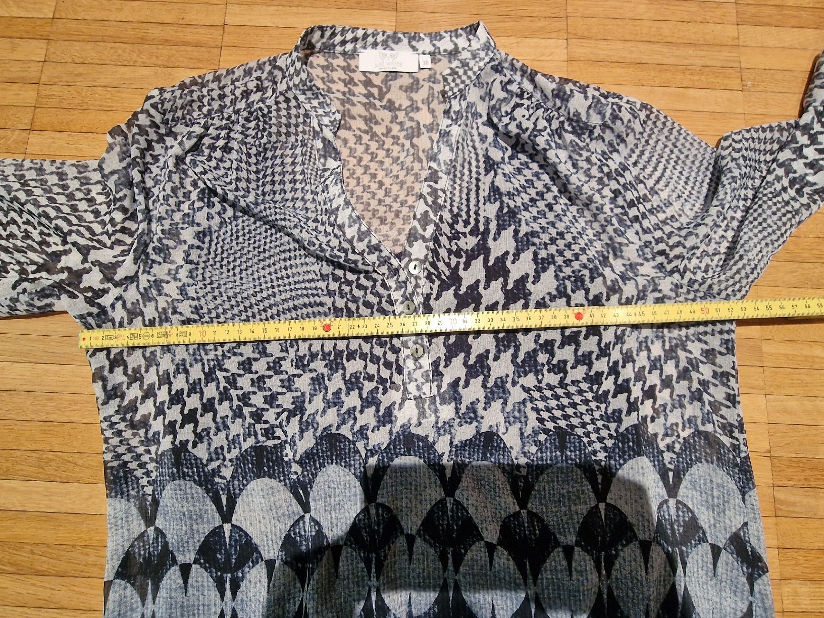 Camicette: Just White Bluse Gr. 38 mit speziellem Muster – Usato da Laufenburg venduto da may_r2st 4