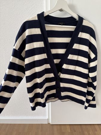 Cardigan Massimo Dutti marineblau gestreift Grösse S neuwert