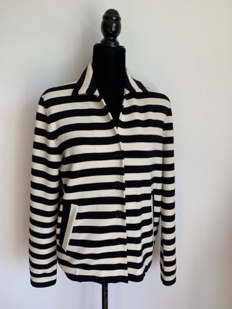 AKRIS: Stylisch hochwertige, gestreifte Wolljacke, 36