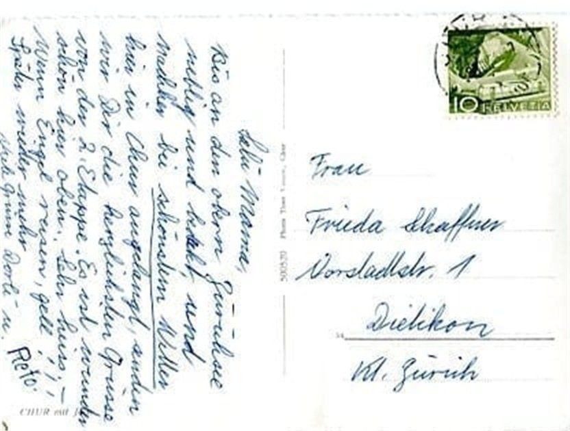 Cartes postales: Chur mit Joch – D'occasion à Ottikon b.Kemptth. par Neptun1974 1